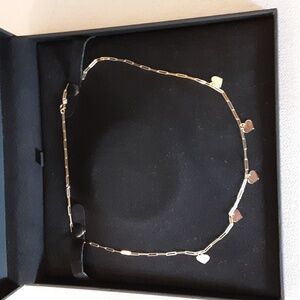 14k Gold paperclip necklace- 18"